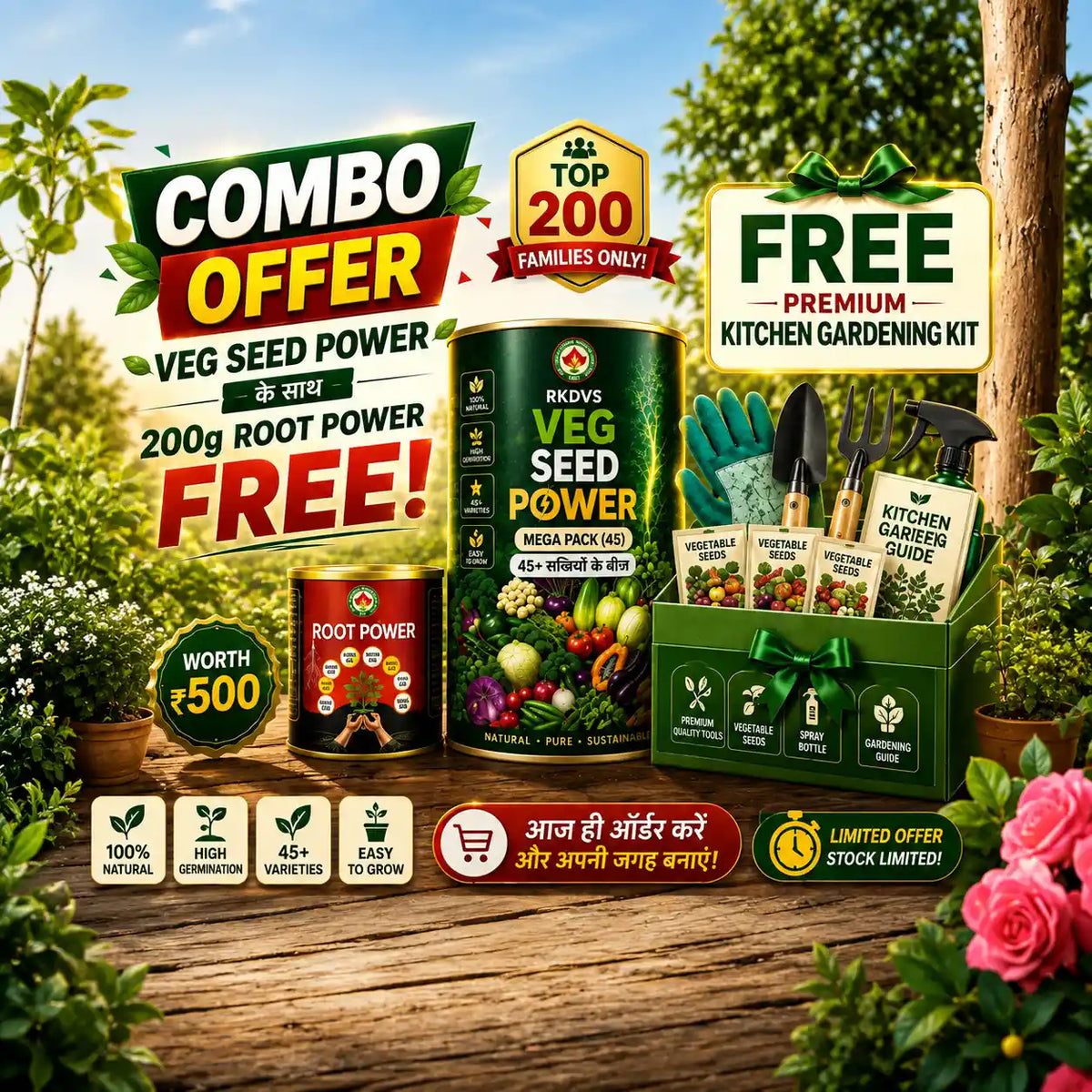 Veg Seed Power - Home Garden Seed Kit