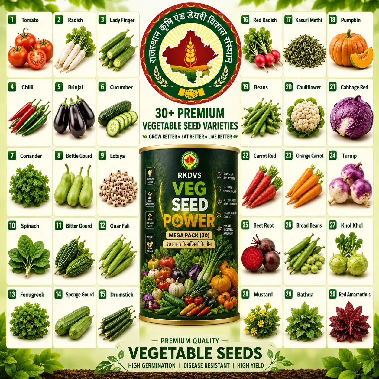Veg Seed Power - Home Garden Seed Kit
